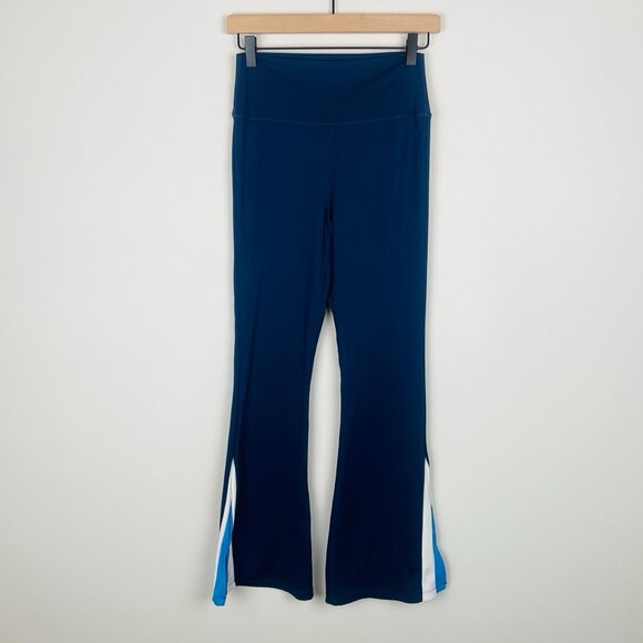 WILO The Label Navy Cobalt Blue Split Flare Leg Athletic Pants, Size S - Picture 2 of 12